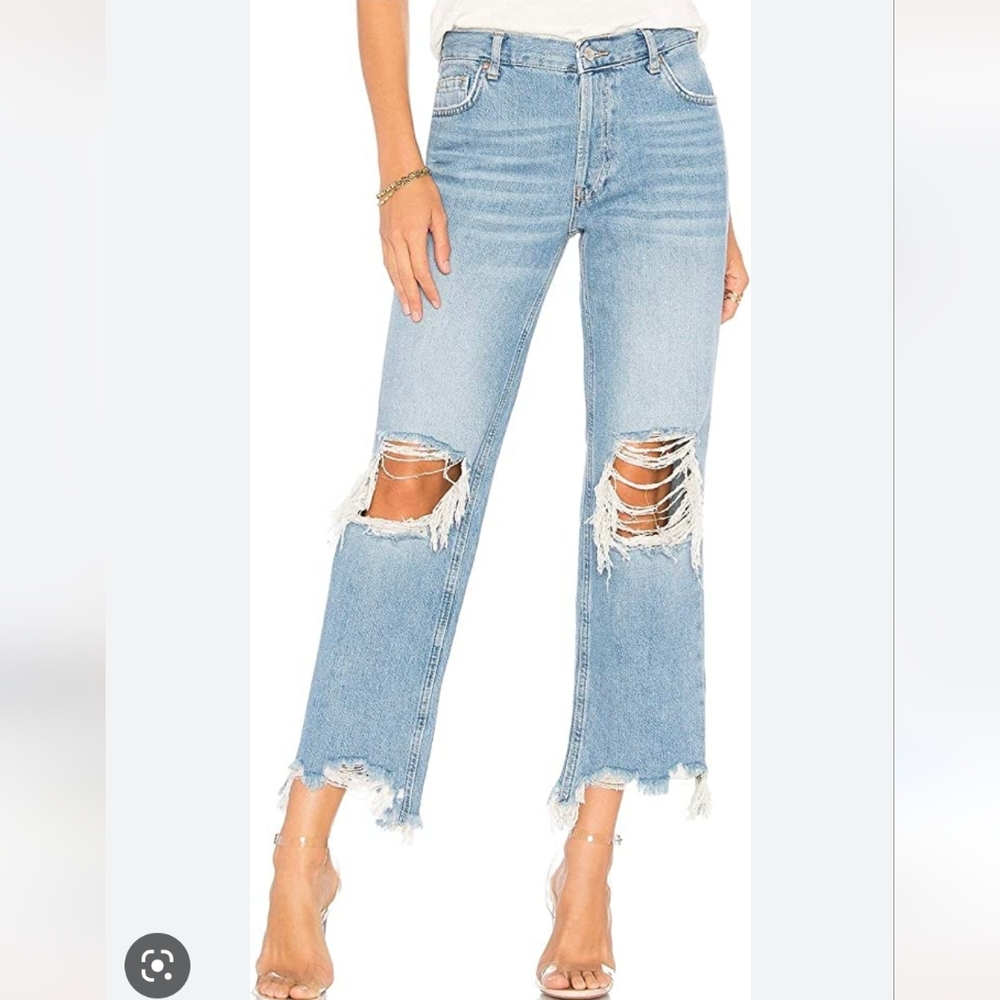 Free people Maggie mid rise straight jeans
